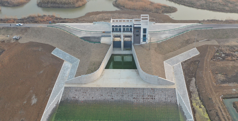 滁河防洪治理新增项目南谯段蒿子圩进退洪闸背面