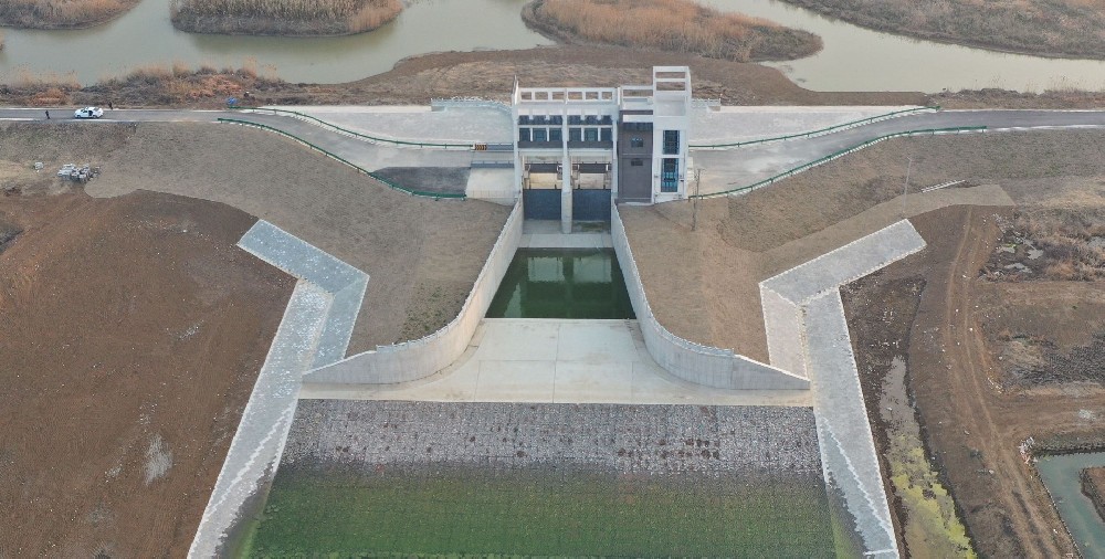 滁河防洪治理新增项目南谯段蒿子圩进退洪闸背面